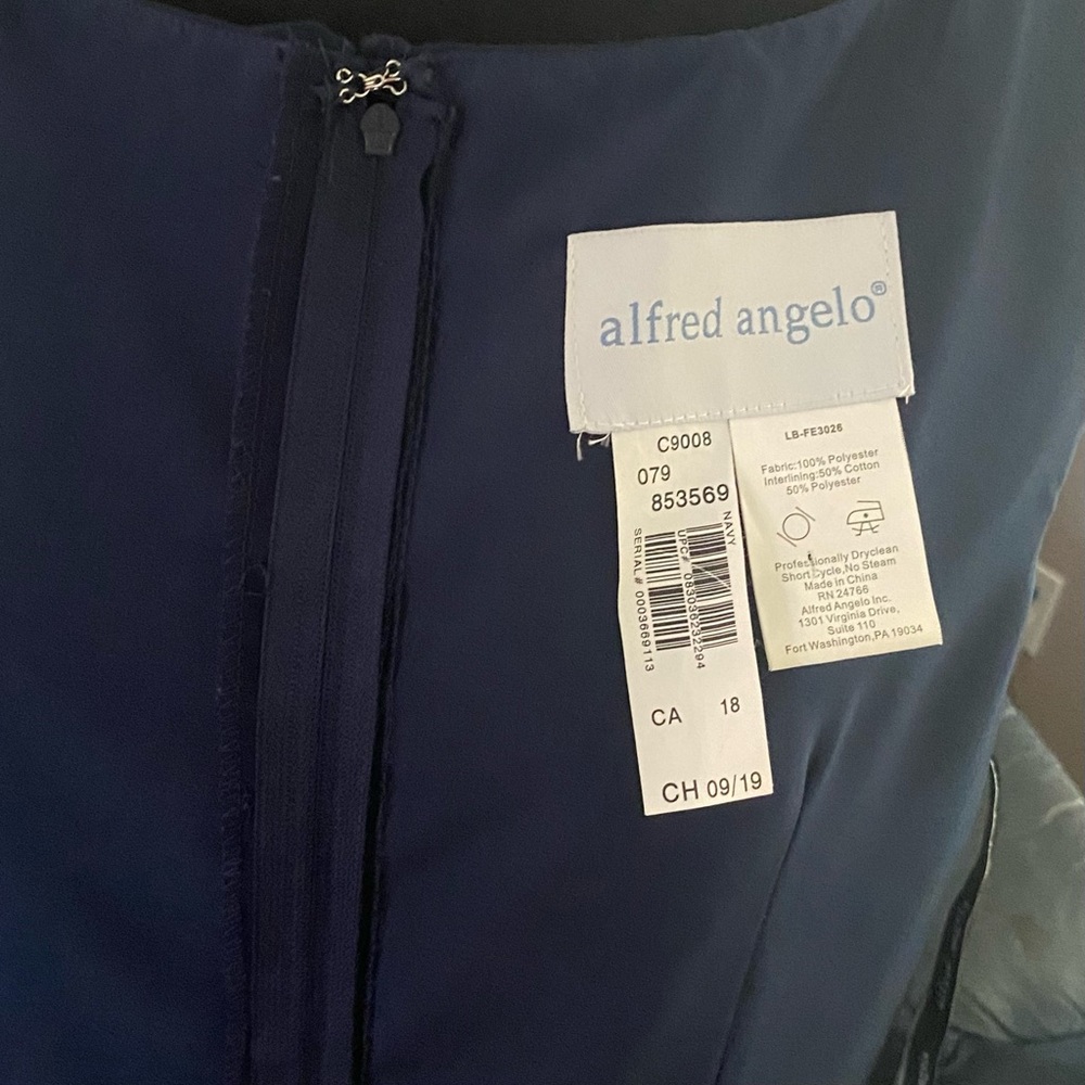 Alfred Angelo Deep Blue Layered Maxi Dress - Picture 4 of 7